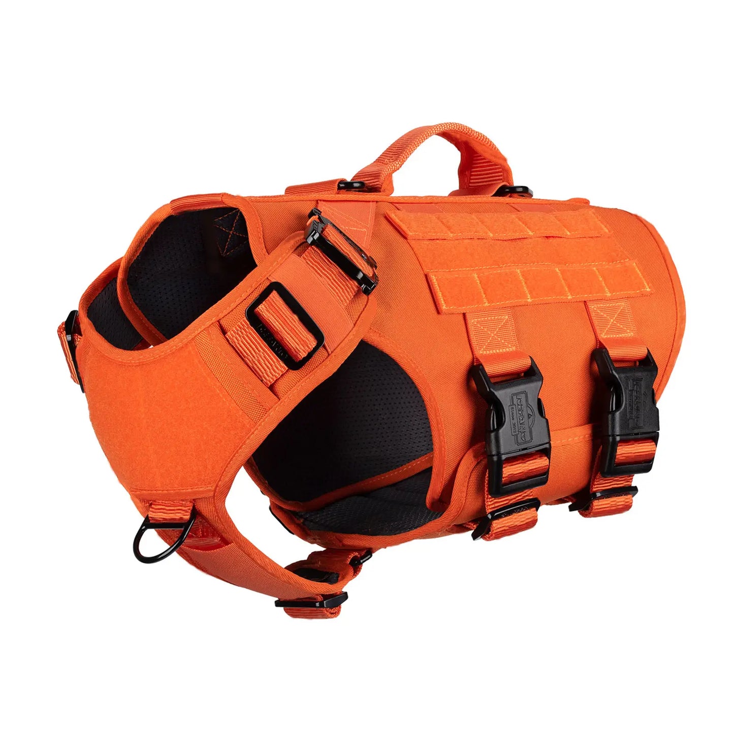ICEFANG GN3 Tactical Dog Harness with 6X Buckle,Dog Molle Vest with Handle,3/4 Body Coverage,Hook and Loop Panel for ID Patch,No Pulling Front Clip