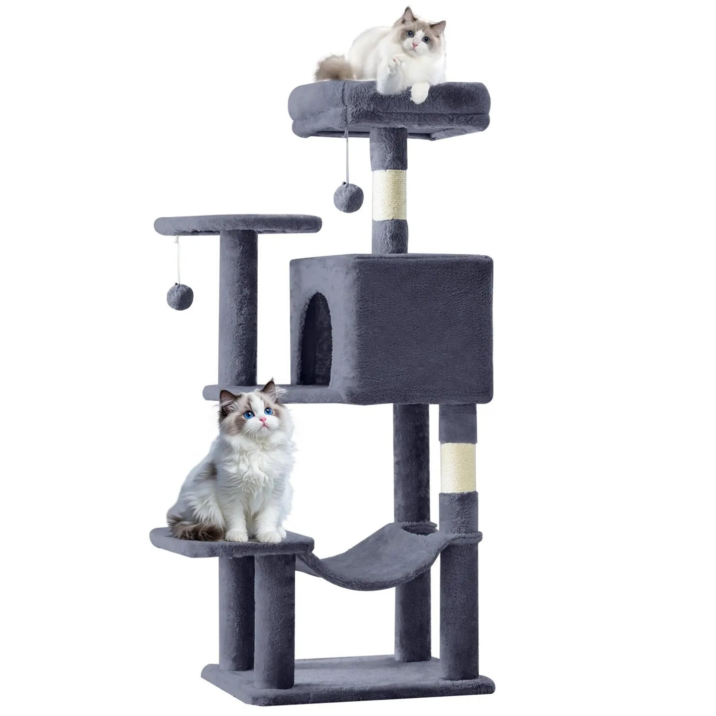 【New Size】 Cat Climbing Shelf, Post Cascading Cat Climbing Shelf, Indoor Playhouse, Cozy Nest, Durable, Space-Saving Design, Gift for Pet Owners