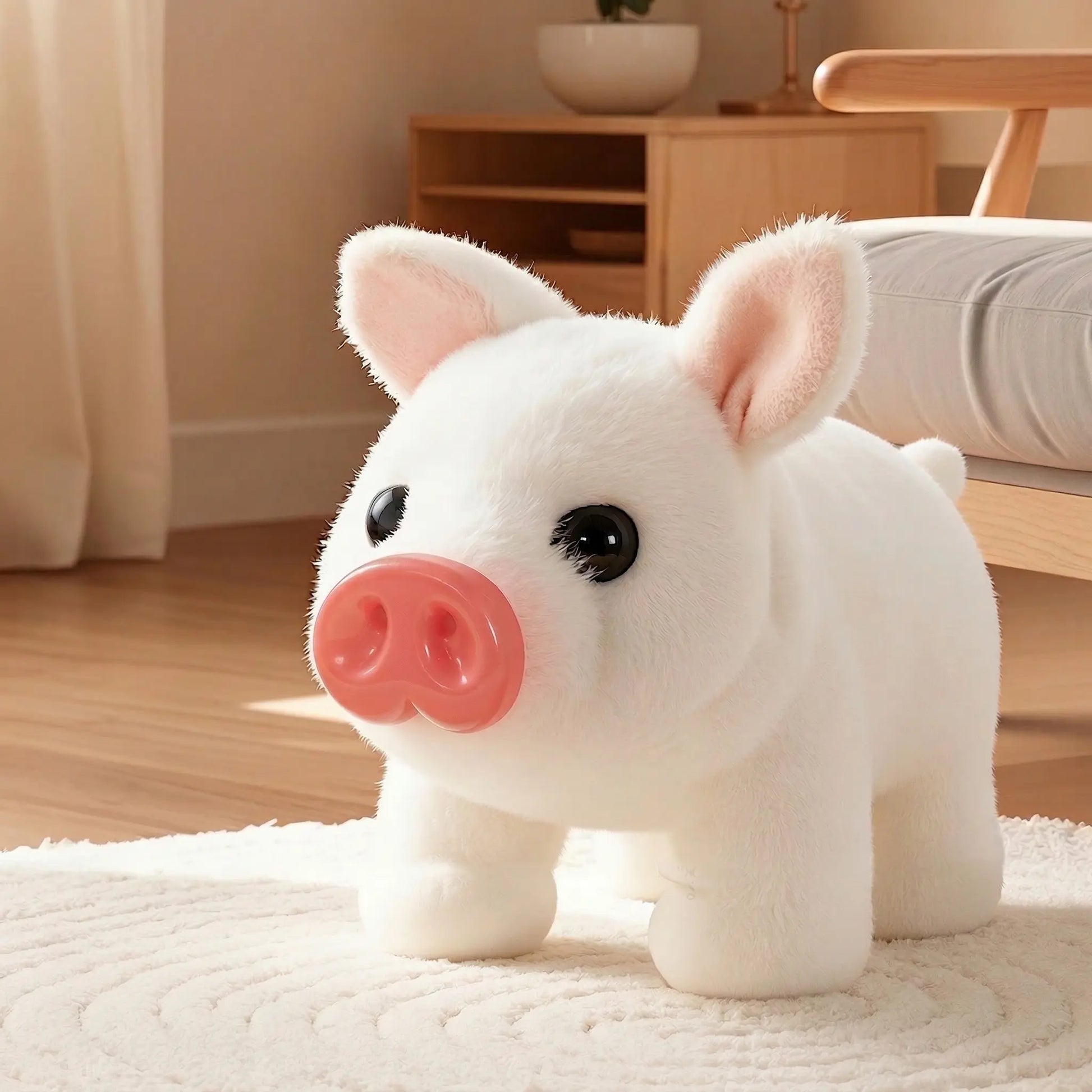 Summervibes Electric Plush Cute Piglet Realistic Vocalisation Electronic Pet Toy