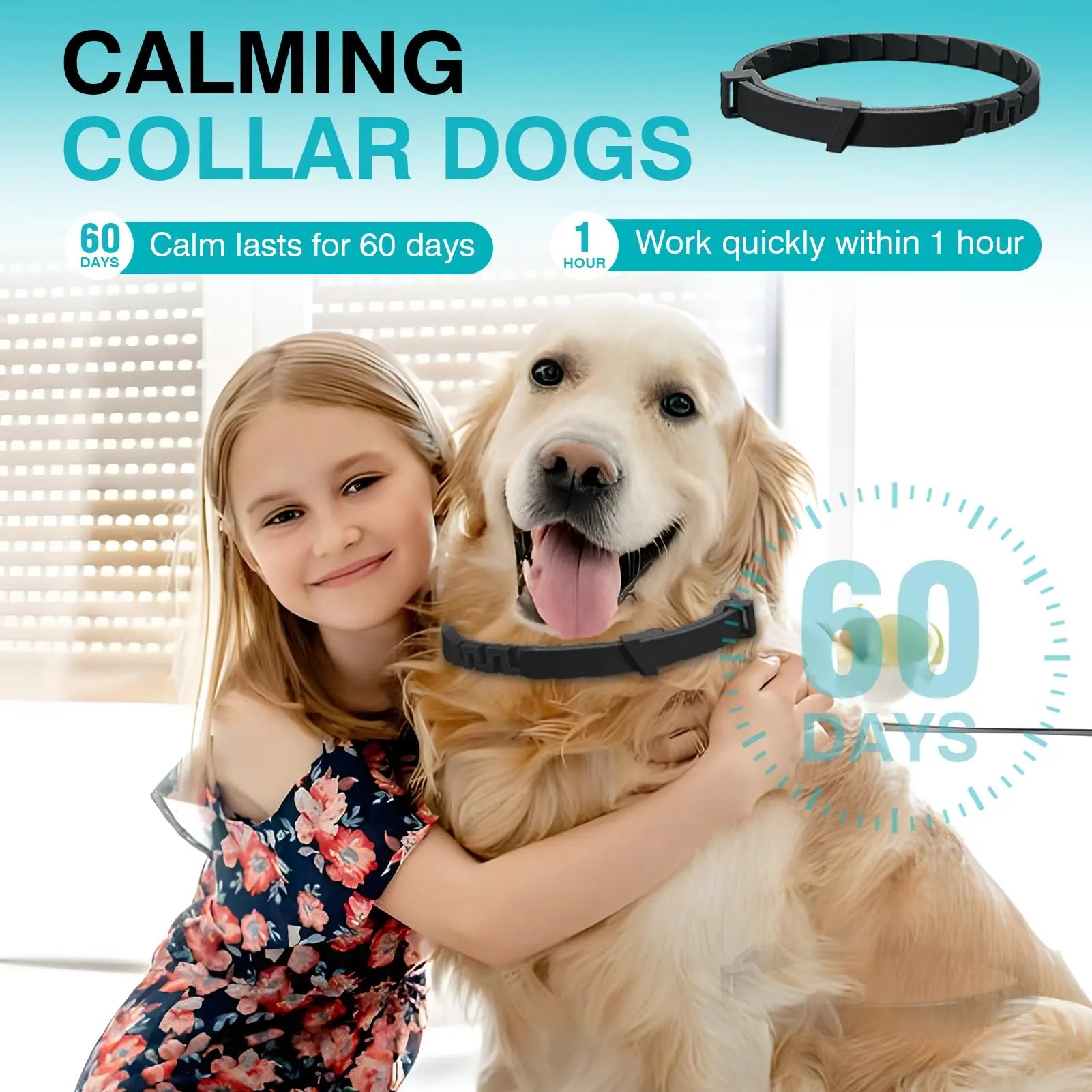 Pet Pulse Calming Collar for Dogs 6 Packs Dog Calming Pheromones Collar Separation Anxiety and Stress Relief anti Anxiety 60 Days Calm Pheromone Collars for Small Medium Large Dogs 25 Inch Adjustable Waterproof Summervibes