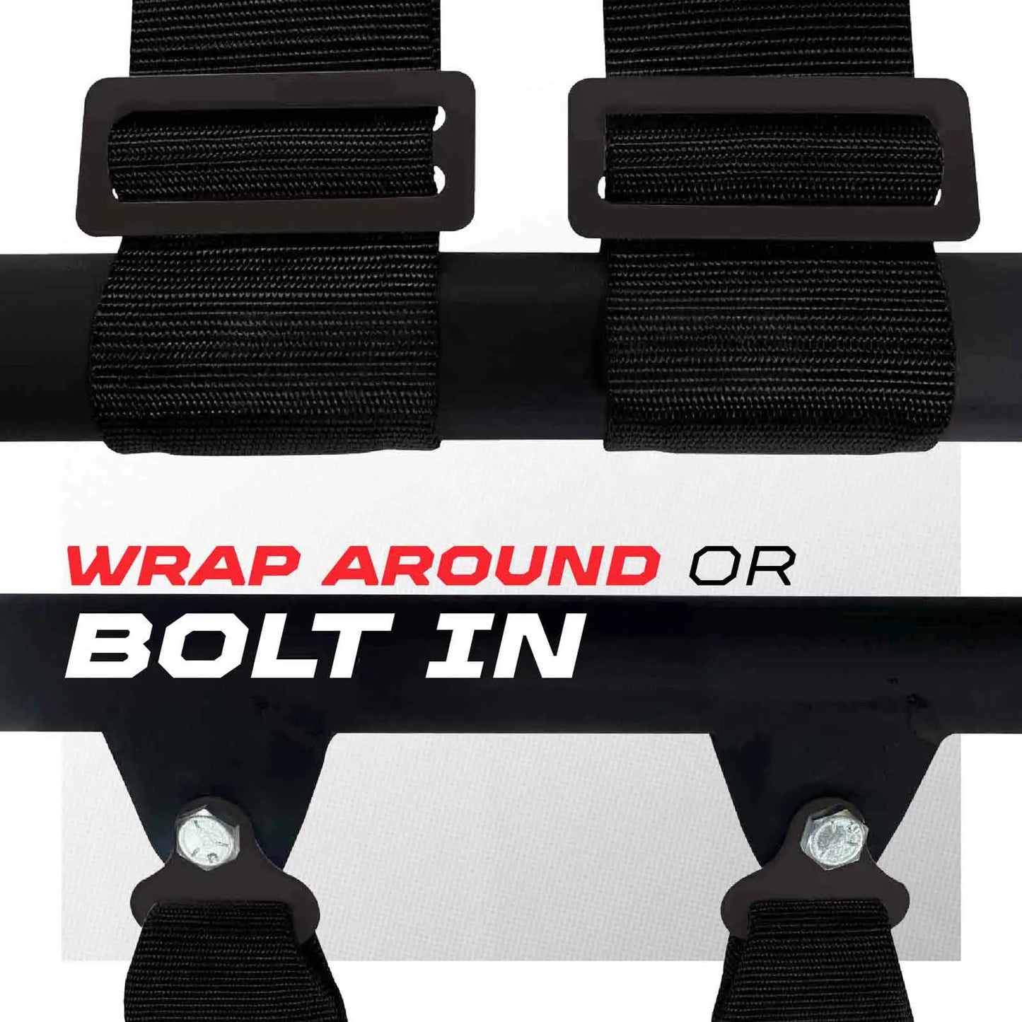 50 Caliber Racing 2" & 3" 4 Point Harness with Push Button Release Ultra Kush Padding for Comfort Adjustable for All Sizes