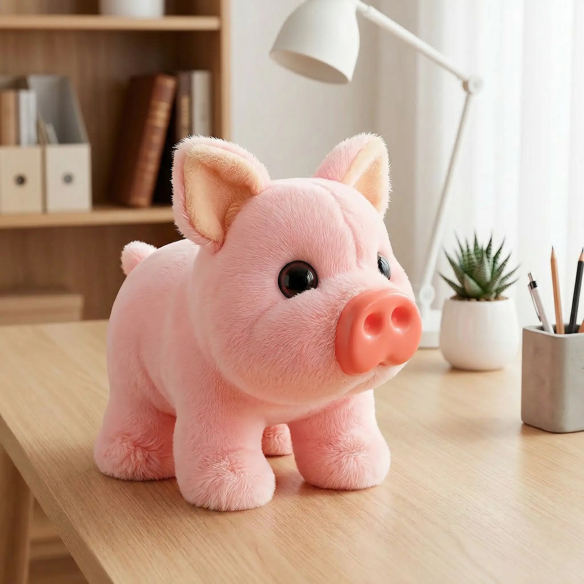 Summervibes Electric Plush Cute Piglet Realistic Vocalisation Electronic Pet Toy