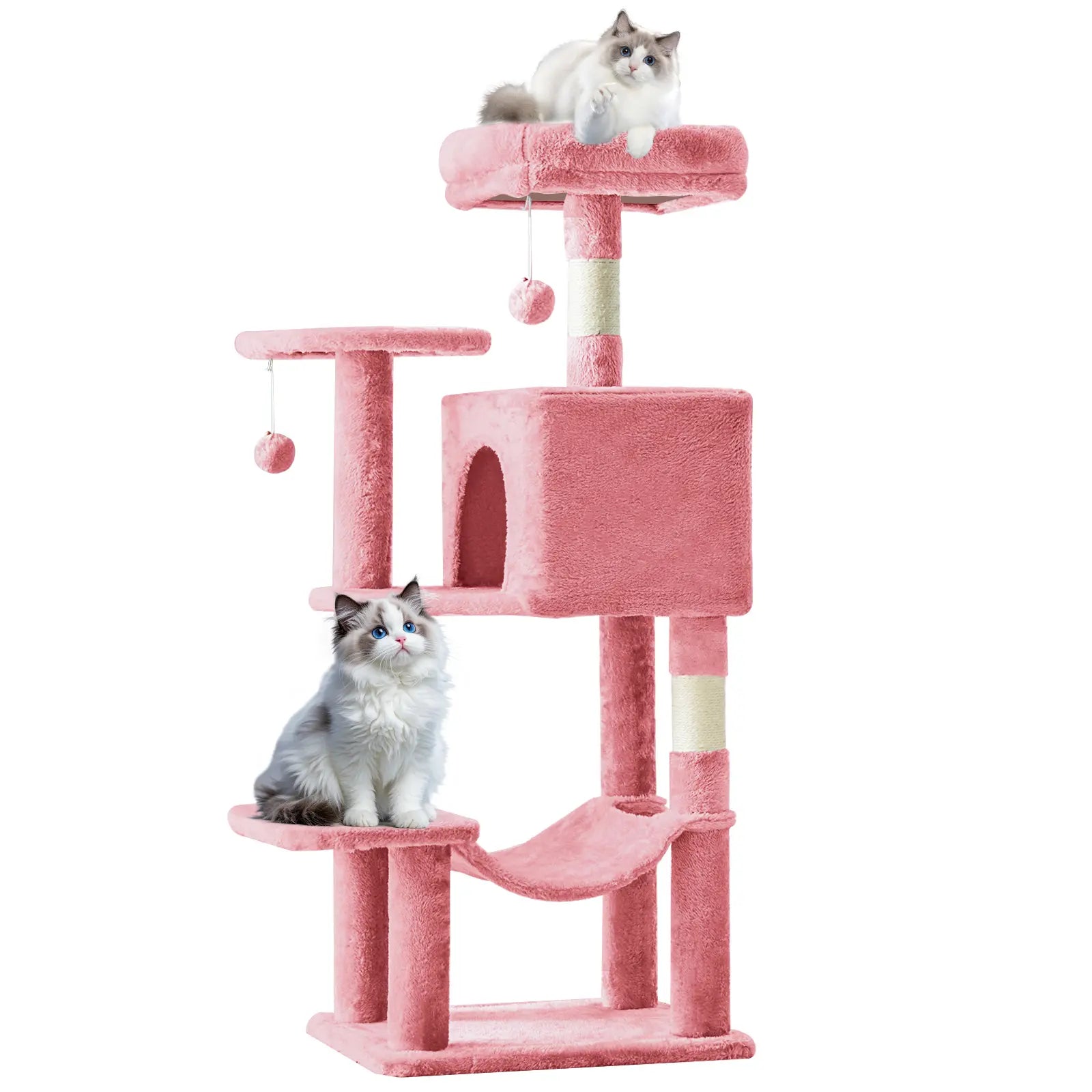 【New Size】 Cat Climbing Shelf, Post Cascading Cat Climbing Shelf, Indoor Playhouse, Cozy Nest, Durable, Space-Saving Design, Gift for Pet Owners
