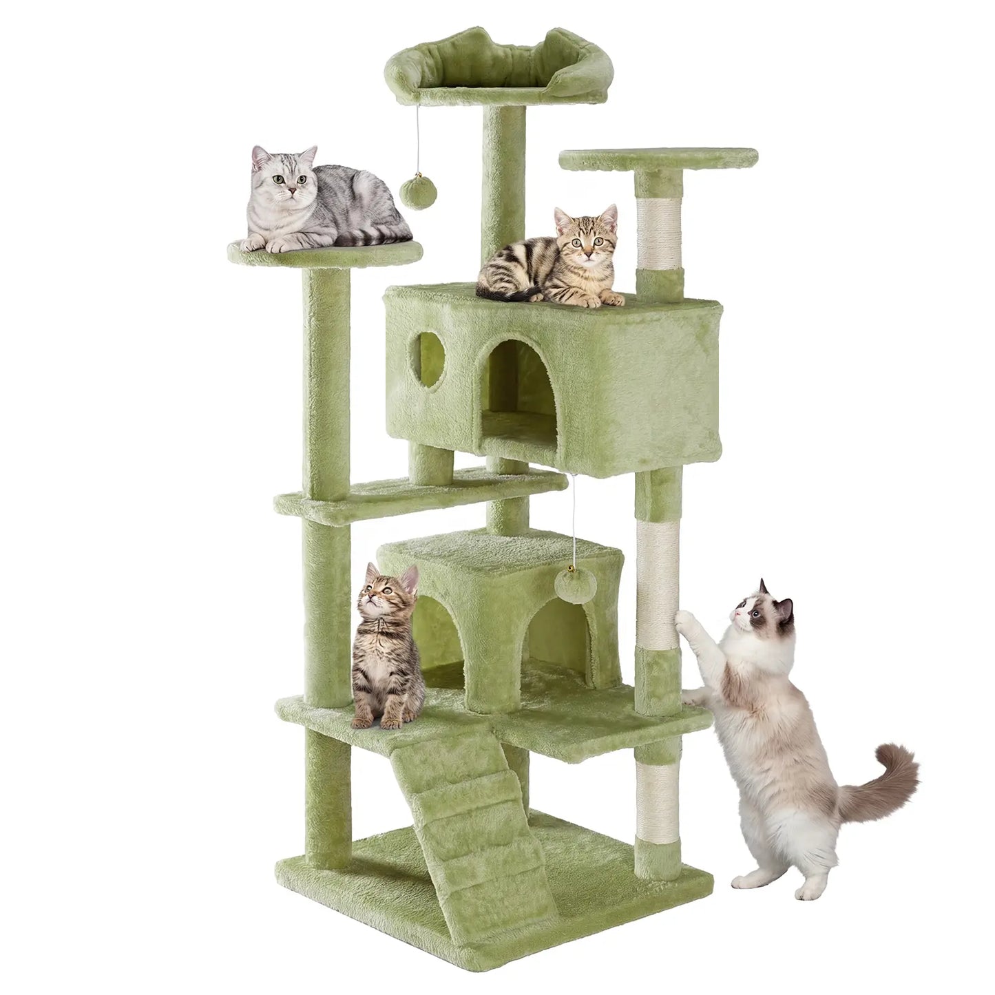【New Size】 Cat Climbing Shelf, Post Cascading Cat Climbing Shelf, Indoor Playhouse, Cozy Nest, Durable, Space-Saving Design, Gift for Pet Owners
