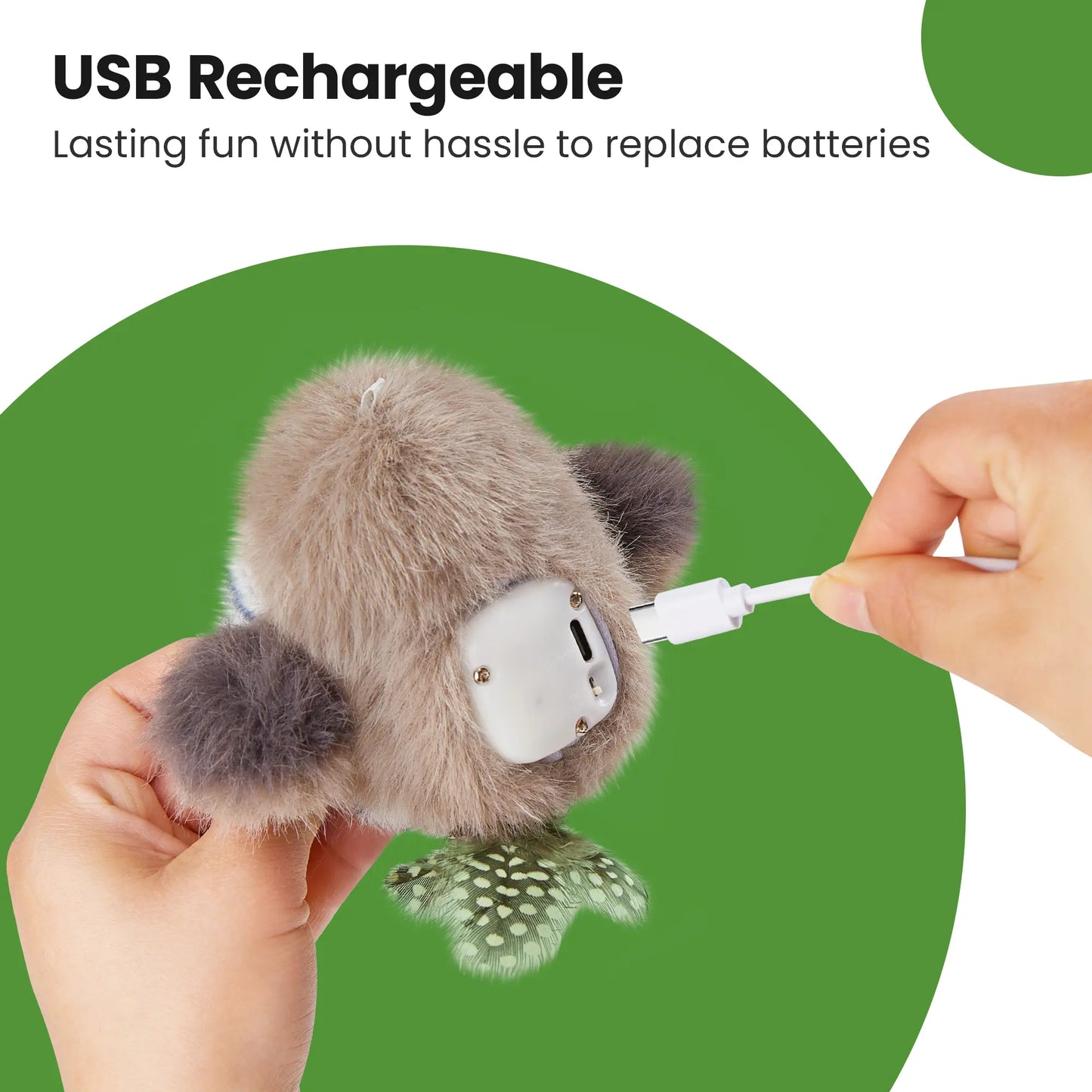 Potaroma Flapping Bird Cat Toy – Lifelike Chirping & Tweeting Interactive Catnip Toy, Rechargeable & Touch Activated, Perfect Exercise Toy for Kittens and Cats of All Breeds (5.1" – Cuckoo) #Summervibes #Petlovers