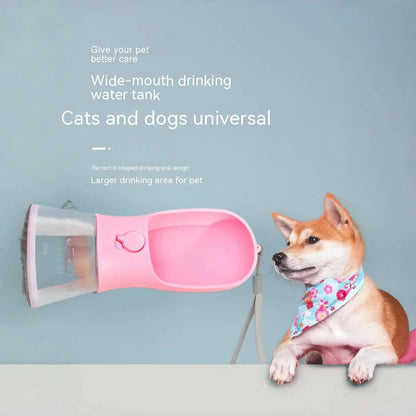 Multi-Functional Pet Water Bottle with Food Container, Portable Dog Drinking Fountain for Outdoor Walking Hiking Travel Puppy Supplies, Puppy Feeding Bottle