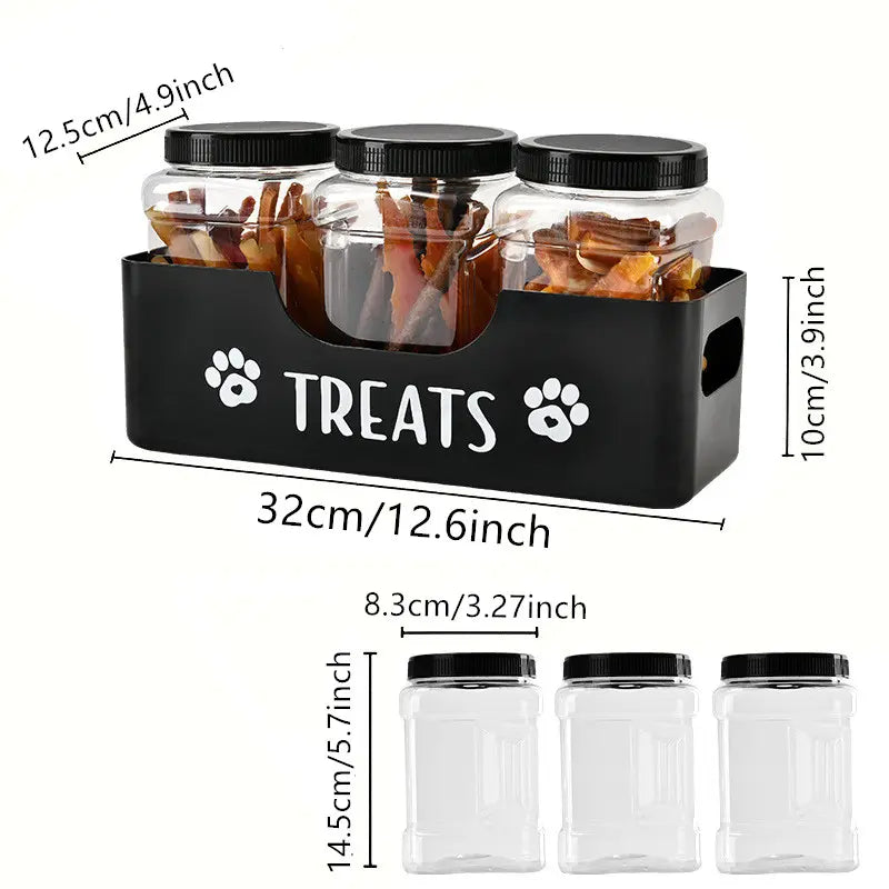 Pet Snack Dry Food Container Storage Box, Real Wood Handheld Feeding Food Holder Stand, Dog Cat Treats Organizer, Pine Material, Made in China