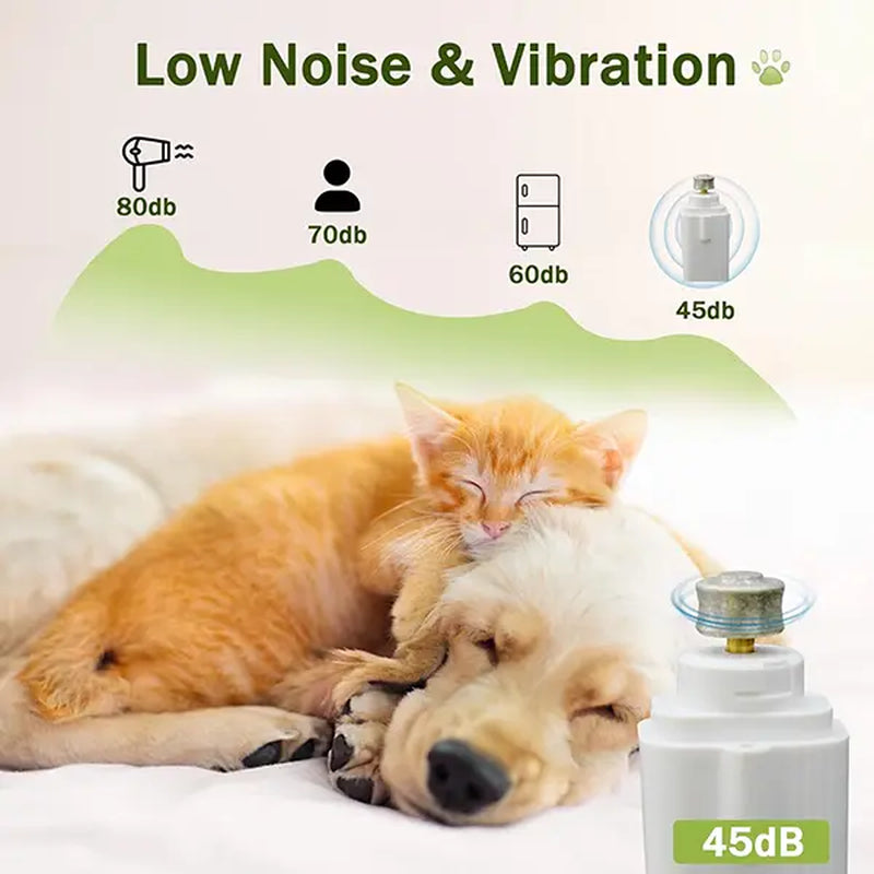 Summervibes Professional 2-in-1 Electric Nail Clipper and Grinder for Pets - Ultra Quiet, Rechargeable, and Efficient for Dogs and Cats of All Sizes