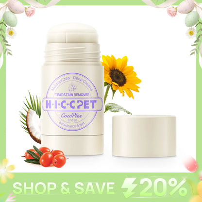 HICC PET Tear Stain Eye Balm Butter for Dogs - Coconut Oil Infused Grooming Product with Stain Lift, Cleaner, Removal, Hydrating Care to Cleanse, Soothe Surrounding Area for Brighter Look,#Summervibes #Petlover