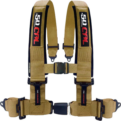 50 Caliber Racing 2" & 3" 4 Point Harness with Push Button Release Ultra Kush Padding for Comfort Adjustable for All Sizes