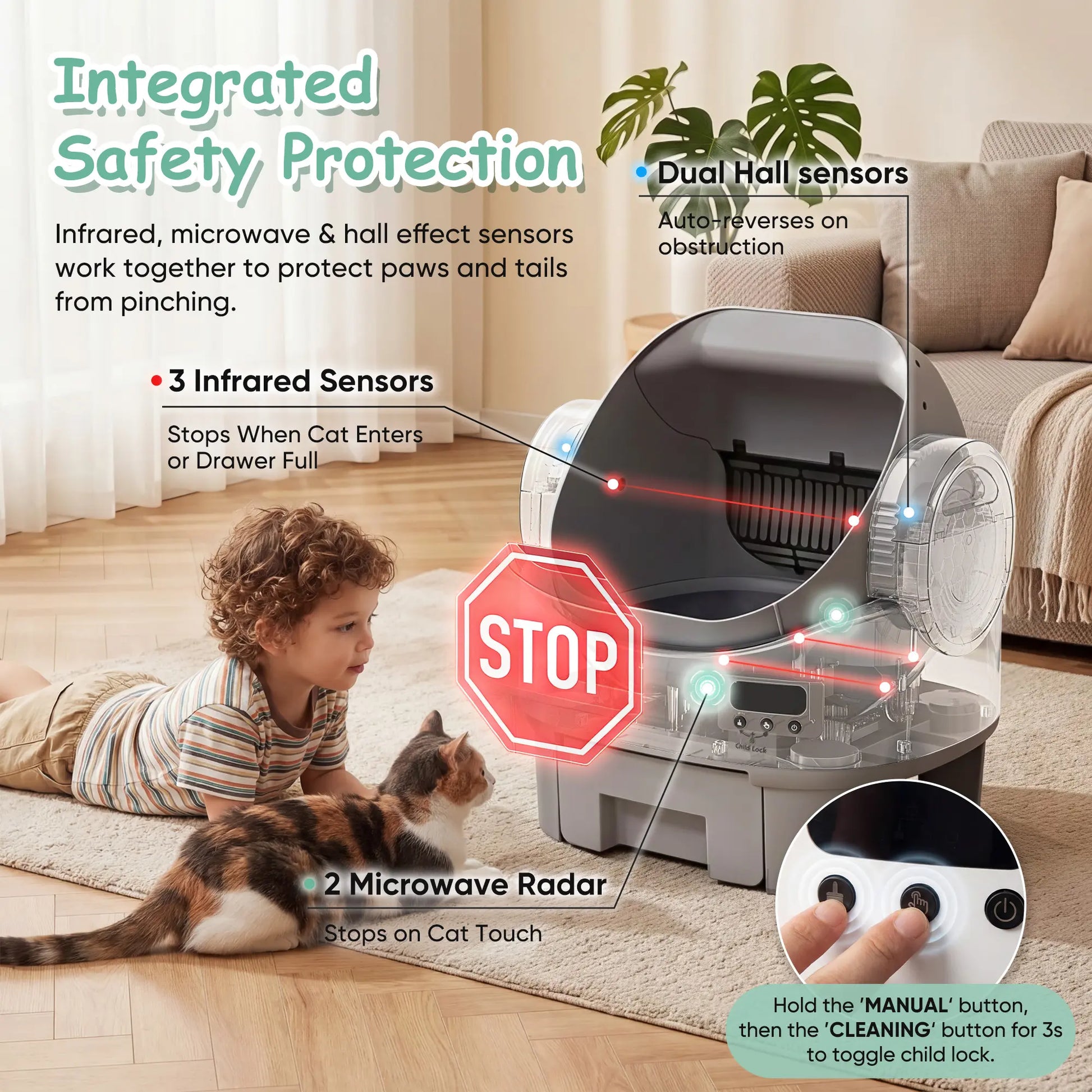 Warcat Next-Gen Automatic Open-Top Cat Litter Box Simplified Self-Cleaning Litter Box with Reliable Safety Sensors App-Free Design for Easy Use #Summervibes #Petlovers