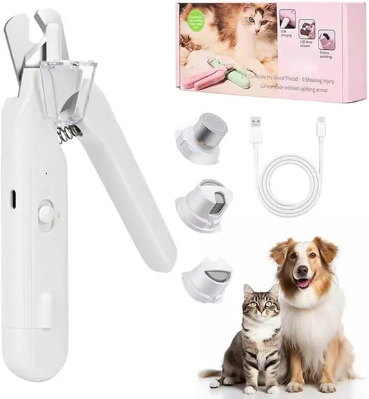 Summervibes Professional 2-in-1 Electric Nail Clipper and Grinder for Pets - Ultra Quiet, Rechargeable, and Efficient for Dogs and Cats of All Sizes