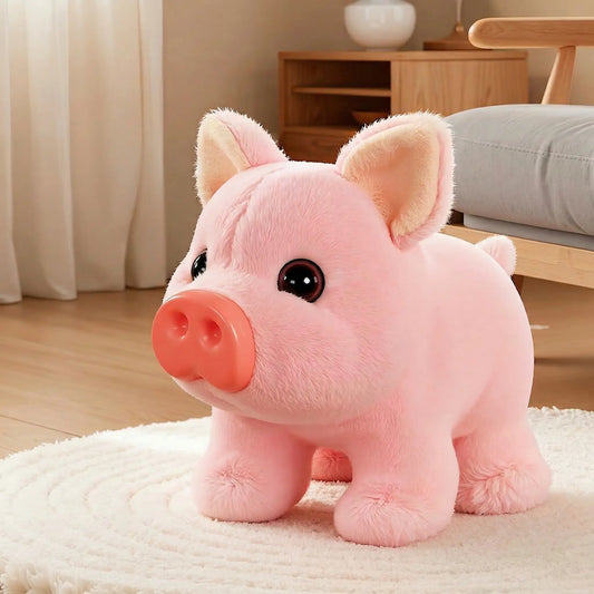 Summervibes Electric Plush Cute Piglet Realistic Vocalisation Electronic Pet Toy