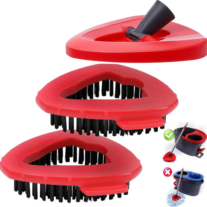 Spin Mop Head Replacement & Shower Floor Scrubber for O Cedar 1-Tank System Microfiber Mop Heads Easy Cleaning Floor Head Mop Set with 4 Refills 30-58In Handle for Wood Tile Laminate Marble Reusable Mop Pads Lightweight Flat Mop, Pack, Mop Head Refill