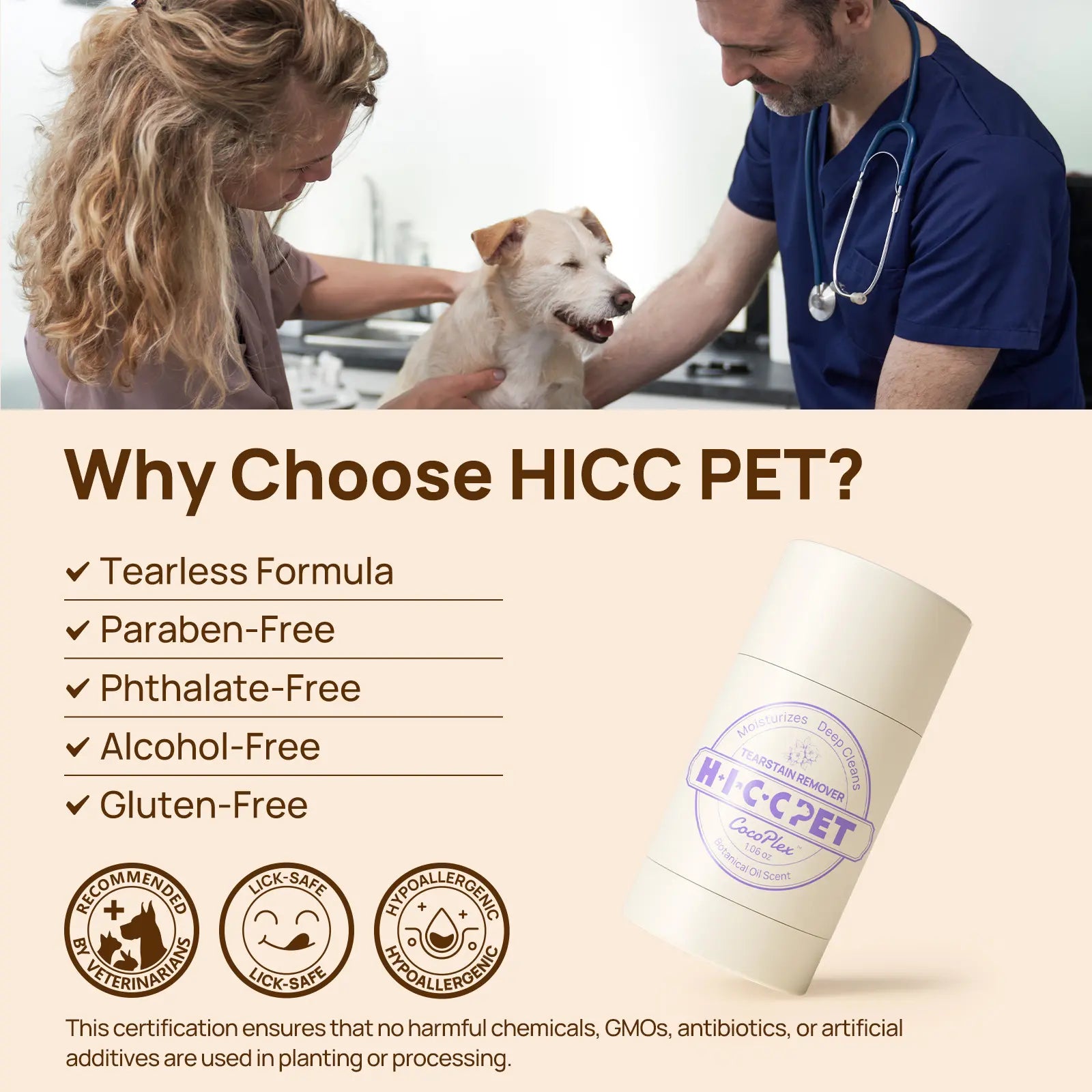 HICC PET Tear Stain Eye Balm Butter for Dogs - Coconut Oil Infused Grooming Product with Stain Lift, Cleaner, Removal, Hydrating Care to Cleanse, Soothe Surrounding Area for Brighter Look,#Summervibes #Petlover