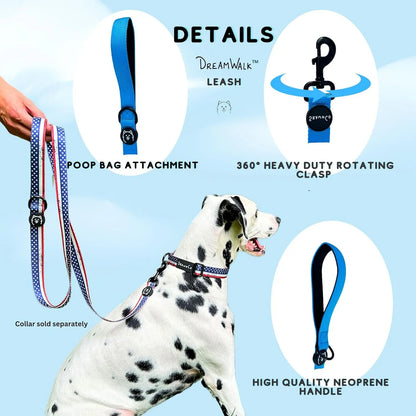 Shawnco | Dream Walk Dog Leash- Premium, Nylon Pet Leash with Soft Neoprene Handle for Small, Medium and Large Dogs
