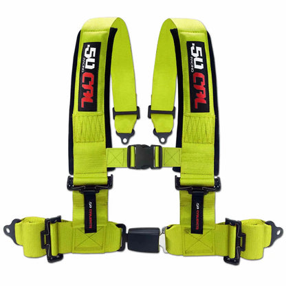50 Caliber Racing 2" & 3" 4 Point Harness with Push Button Release Ultra Kush Padding for Comfort Adjustable for All Sizes