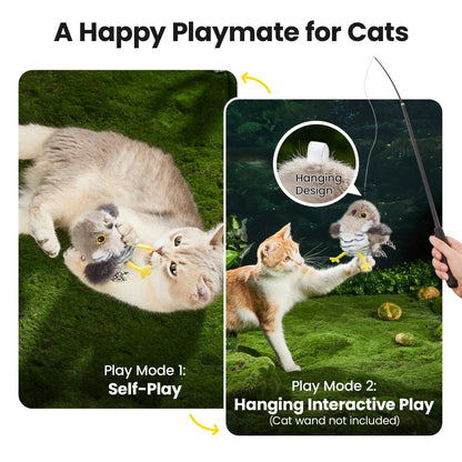 Potaroma Flapping Bird Cat Toy – Lifelike Chirping & Tweeting Interactive Catnip Toy, Rechargeable & Touch Activated, Perfect Exercise Toy for Kittens and Cats of All Breeds (5.1" – Cuckoo) #Summervibes #Petlovers