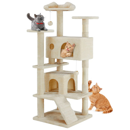 【New Size】 Cat Climbing Shelf, Post Cascading Cat Climbing Shelf, Indoor Playhouse, Cozy Nest, Durable, Space-Saving Design, Gift for Pet Owners