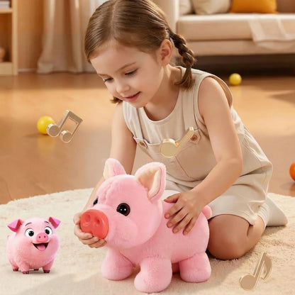 Summervibes Electric Plush Cute Piglet Realistic Vocalisation Electronic Pet Toy
