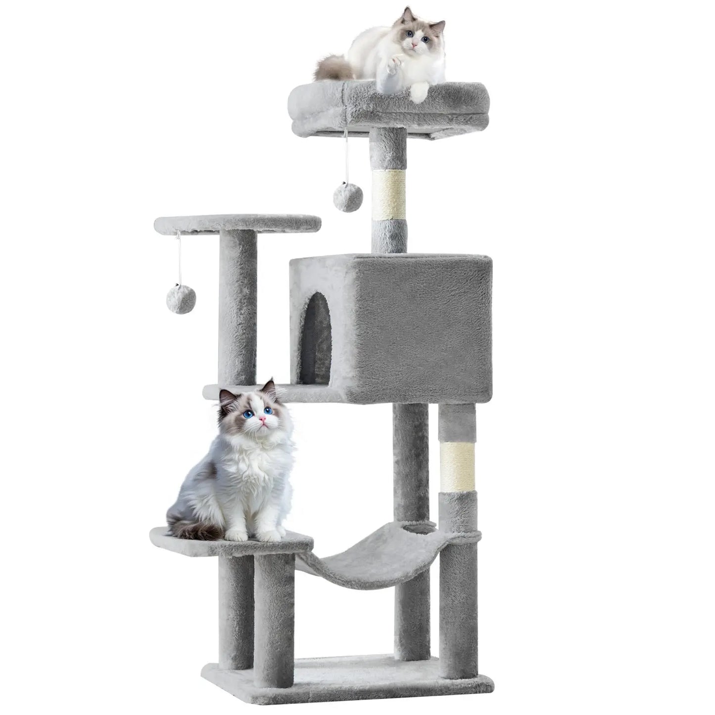【New Size】 Cat Climbing Shelf, Post Cascading Cat Climbing Shelf, Indoor Playhouse, Cozy Nest, Durable, Space-Saving Design, Gift for Pet Owners