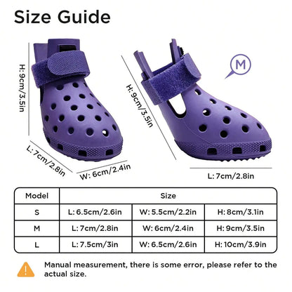 Breathable Pet Shoes, 4 Counts/Set Non-Slip Pet Shoes, Comfortable Pet Paws Protective Shoes, Pet Supplies for All Seasons