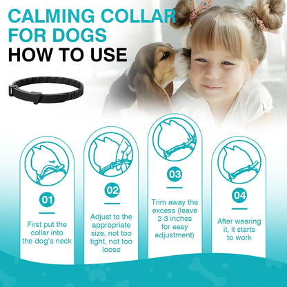 Pet Pulse Calming Collar for Dogs 6 Packs Dog Calming Pheromones Collar Separation Anxiety and Stress Relief anti Anxiety 60 Days Calm Pheromone Collars for Small Medium Large Dogs 25 Inch Adjustable Waterproof Summervibes