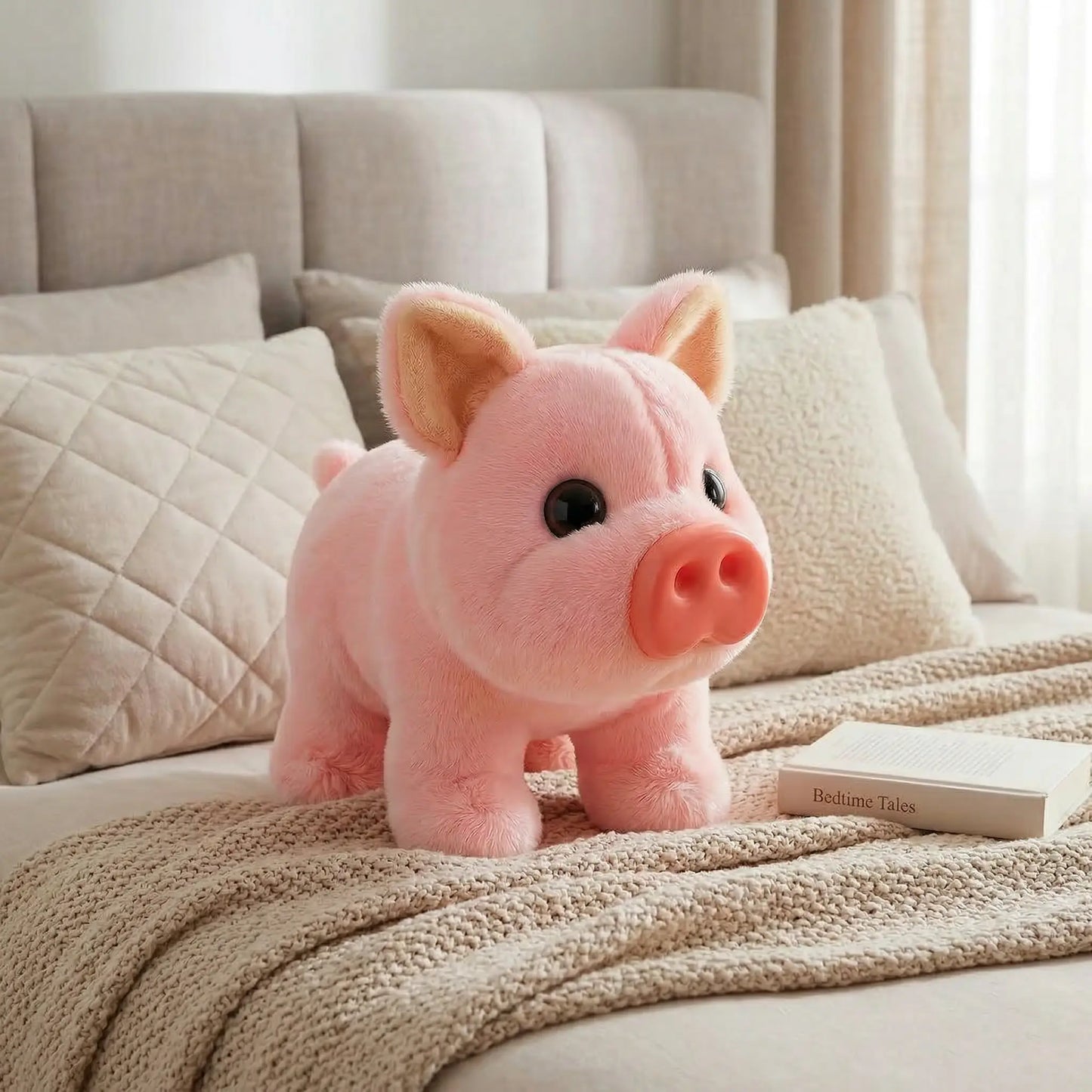 Summervibes Electric Plush Cute Piglet Realistic Vocalisation Electronic Pet Toy