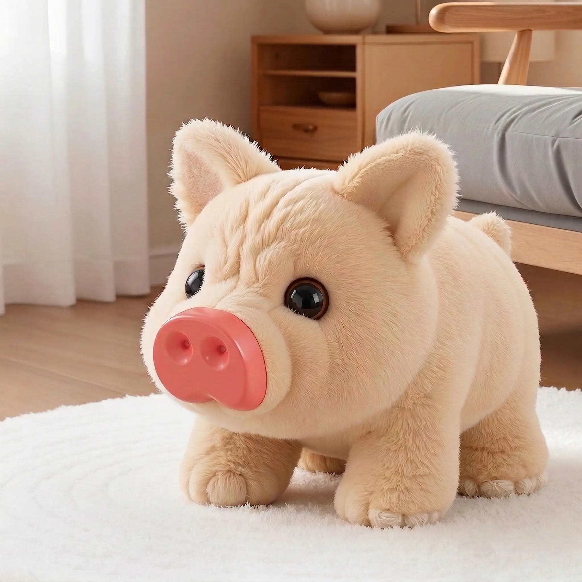 Summervibes Electric Plush Cute Piglet Realistic Vocalisation Electronic Pet Toy