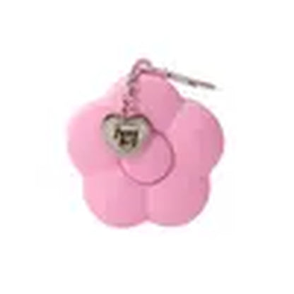 Fuzzboy Originals | Silicone Flower Dog Treat Pouch Keychain – Pink & Yellow