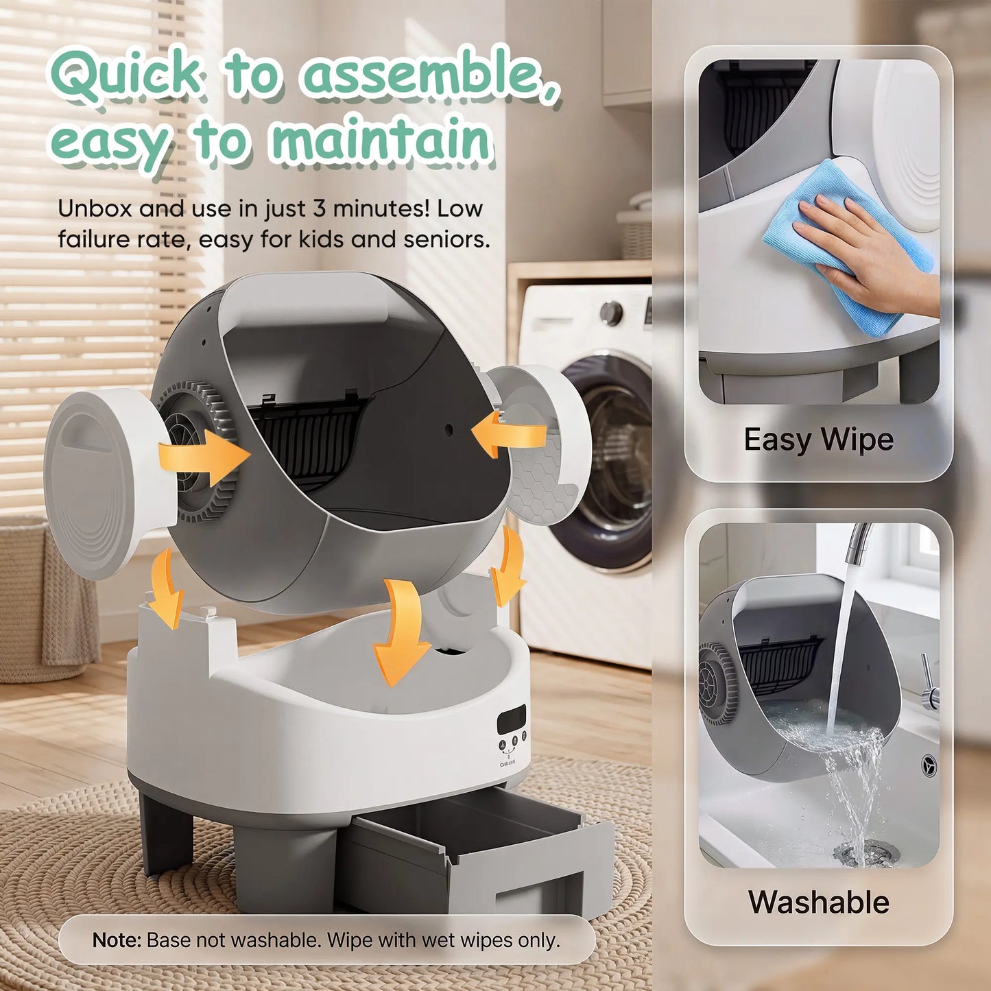 Warcat Next-Gen Automatic Open-Top Cat Litter Box Simplified Self-Cleaning Litter Box with Reliable Safety Sensors App-Free Design for Easy Use #Summervibes #Petlovers