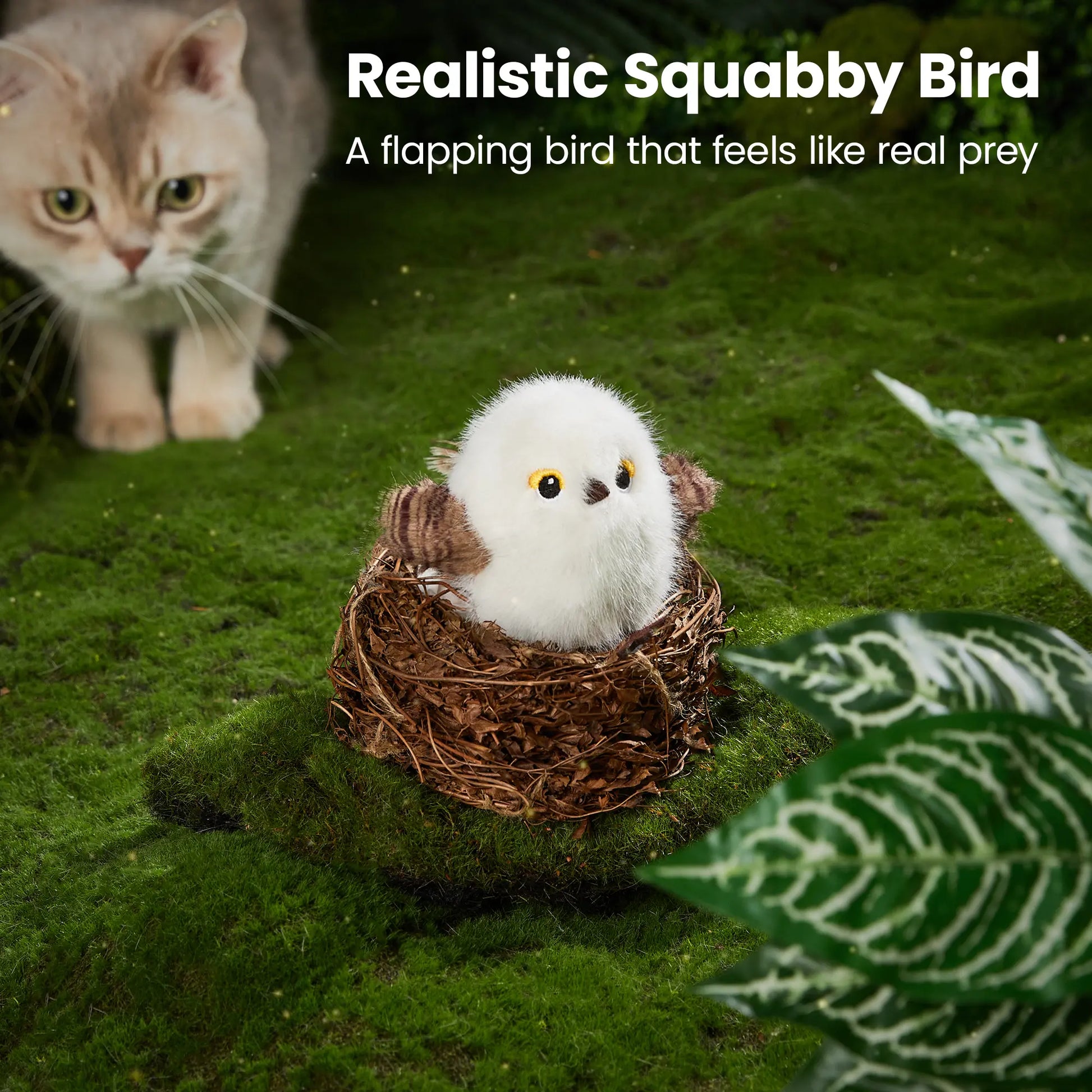 Potaroma Flapping Bird Cat Toy – Lifelike Chirping & Tweeting Interactive Catnip Toy, Rechargeable & Touch Activated, Perfect Exercise Toy for Kittens and Cats of All Breeds (5.1" – Cuckoo) #Summervibes #Petlovers